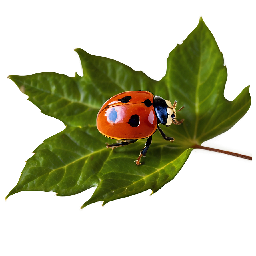 Ladybug On Leaf Png Oku PNG Image