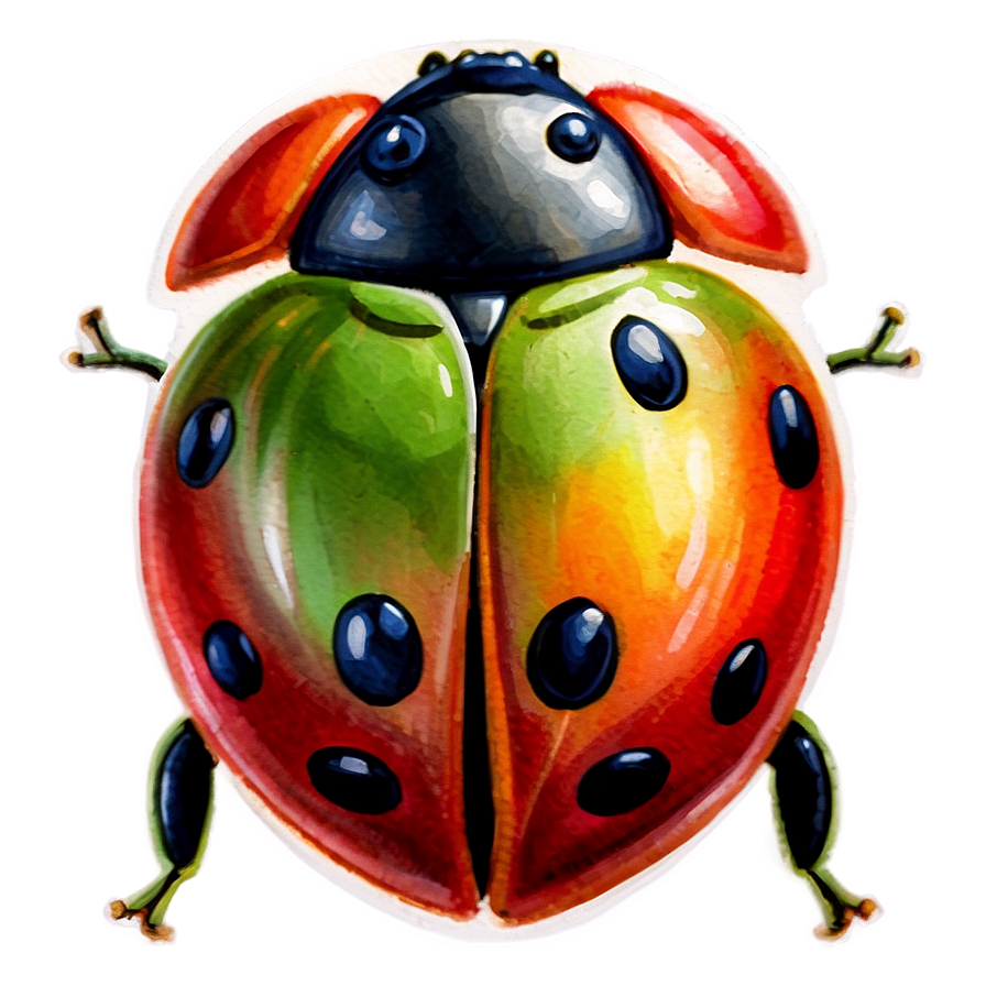 Ladybug Watercolor Painting Png Cxt62 PNG Image