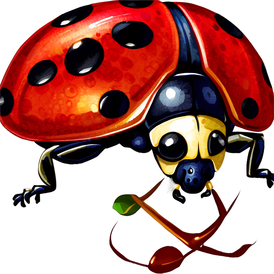 Ladybug Watercolor Painting Png Yge PNG Image