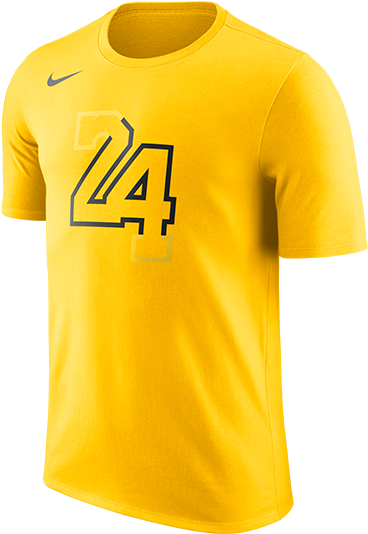 Lakers Yellow T Shirt Number24 PNG Image