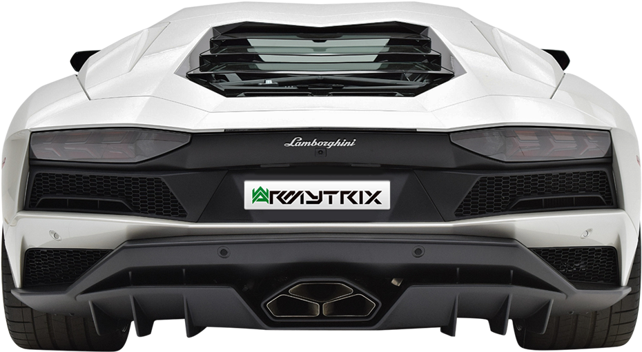 Lamborghini Aventador Rear View PNG Image