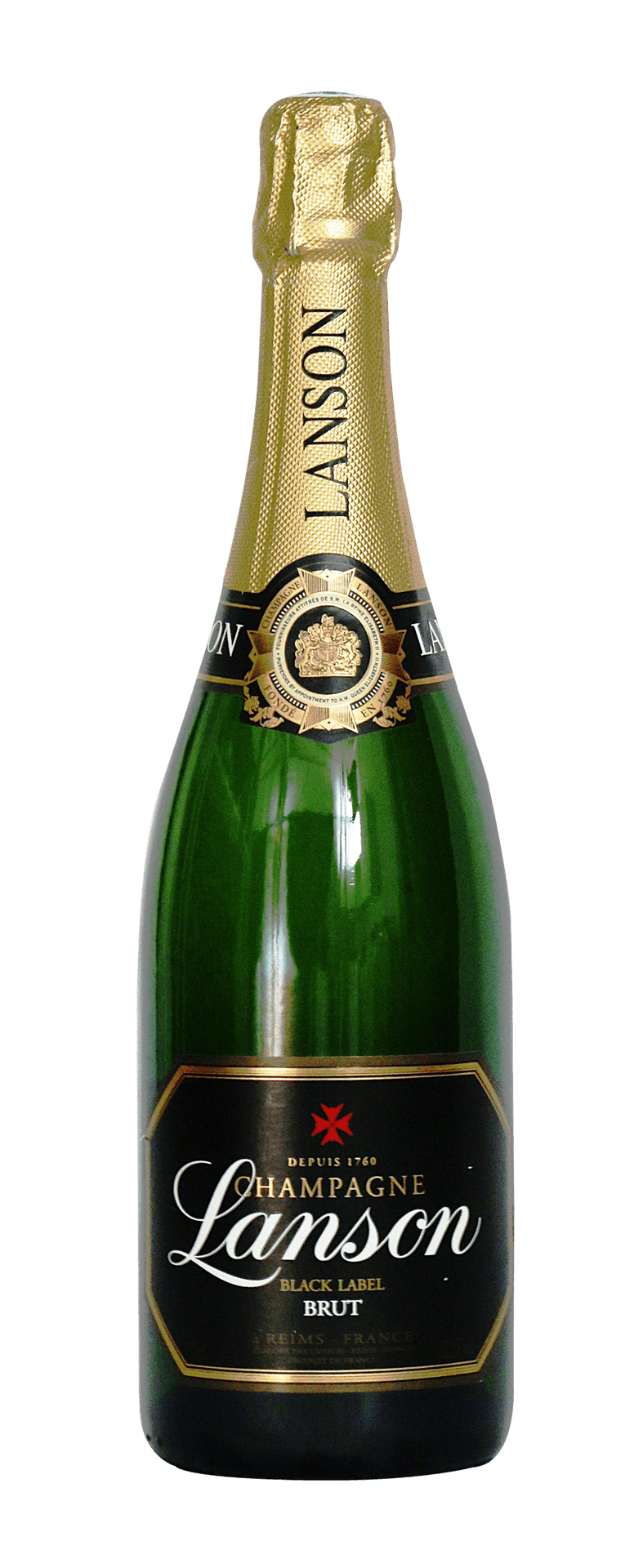 Lanson Champagne Black Label Brut Bottle PNG Image