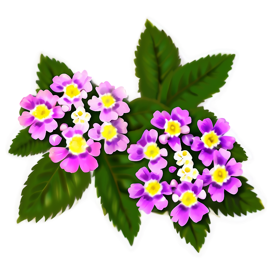 Lantana Flower Illustration Png 17 PNG Image