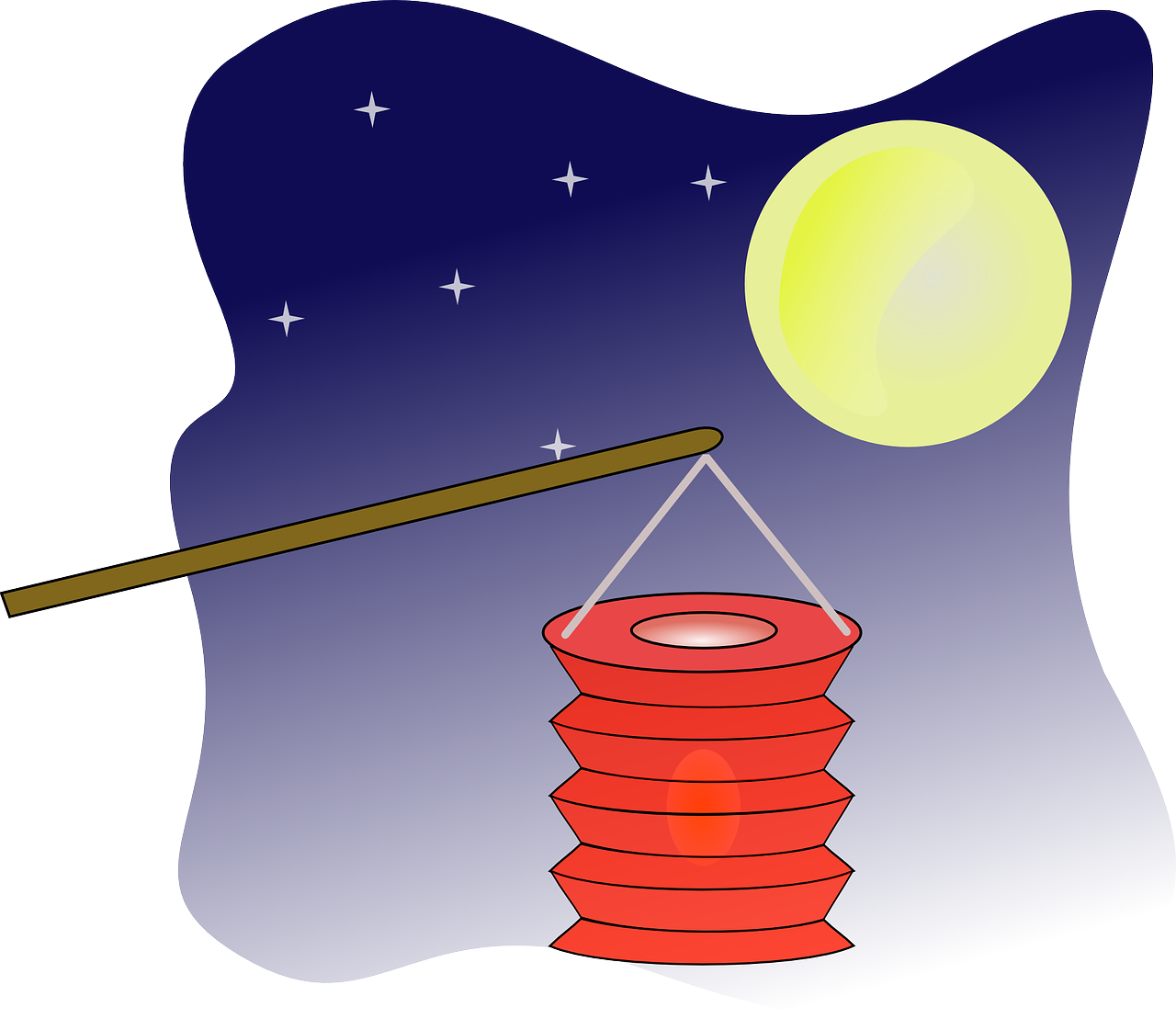 Lantern Festival Night Sky PNG Image