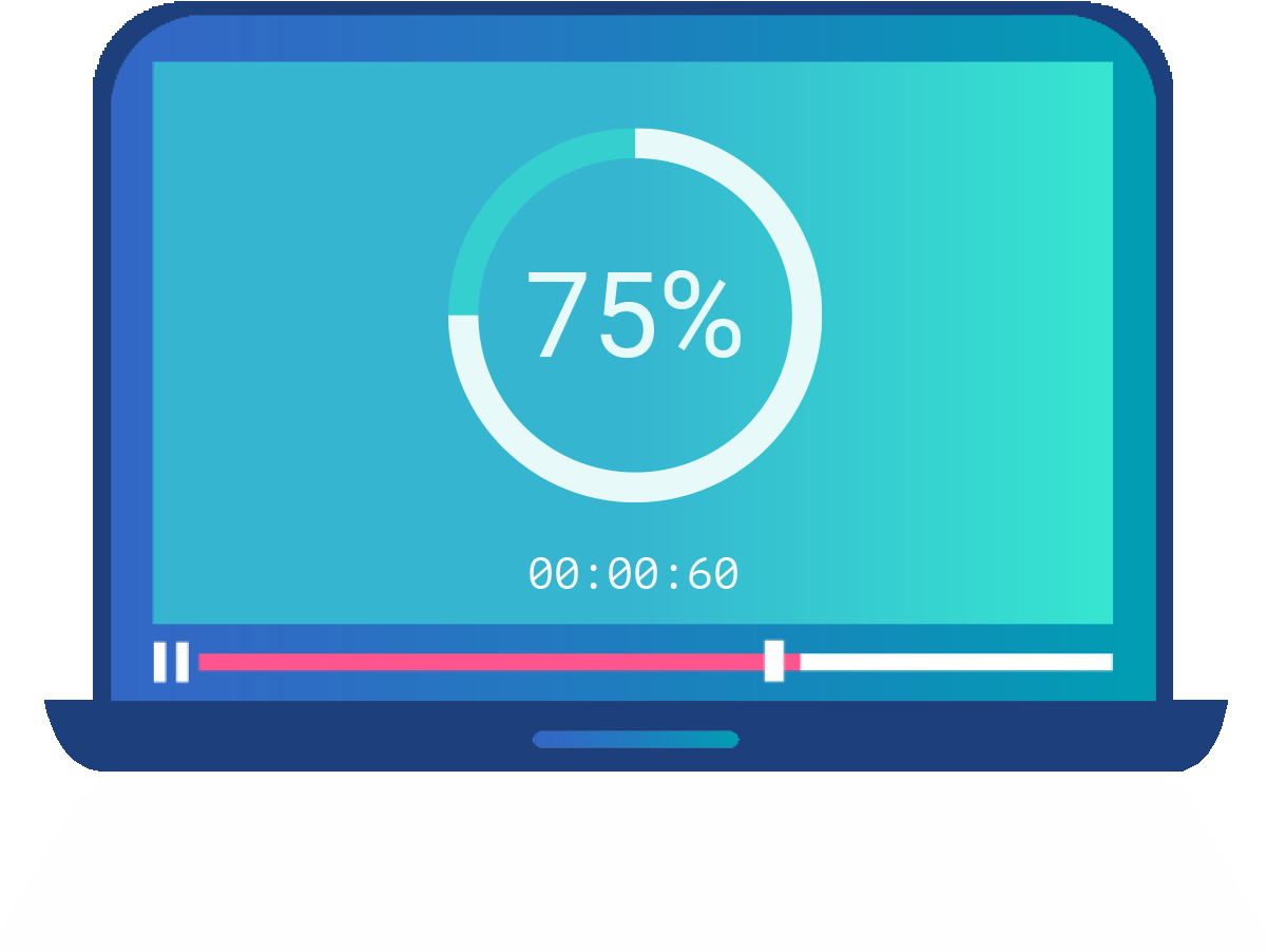 Laptop Loading Progress Animation PNG Image