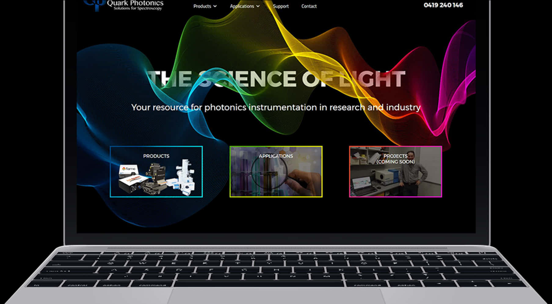 Laptop Screen Displaying Photonics Website PNG Image