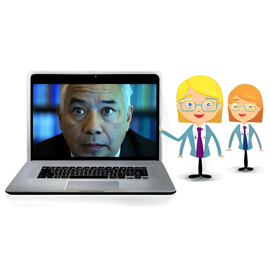 Laptop Video Conference Png 4 PNG Image