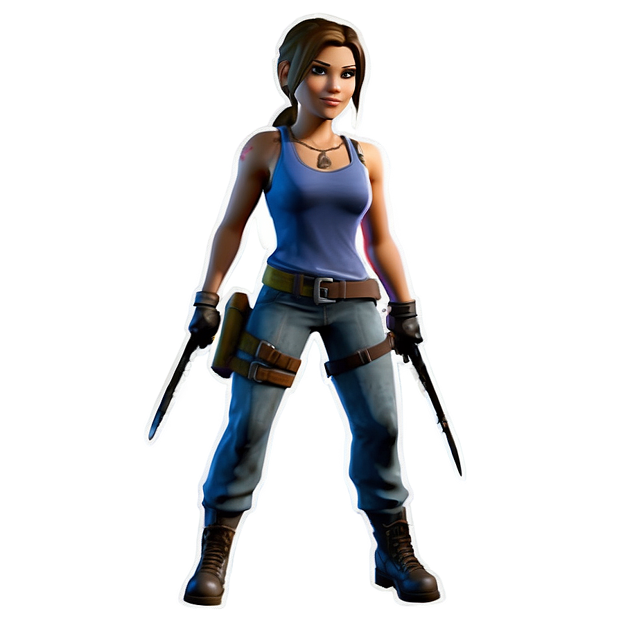 Lara Croft Fortnite Victory Royale Png Dfp PNG Image