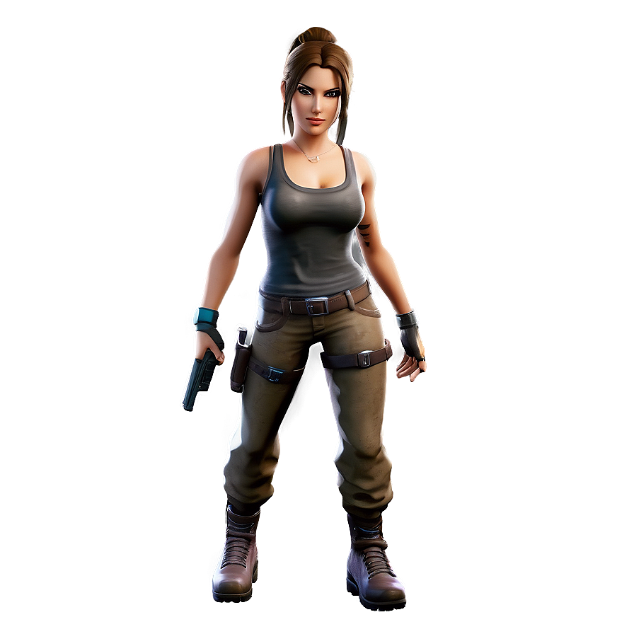 Lara Croft In Fortnite Outfit Png Flm PNG Image