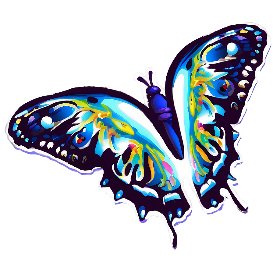 Large Butterfly Outline Png Pih49 PNG Image