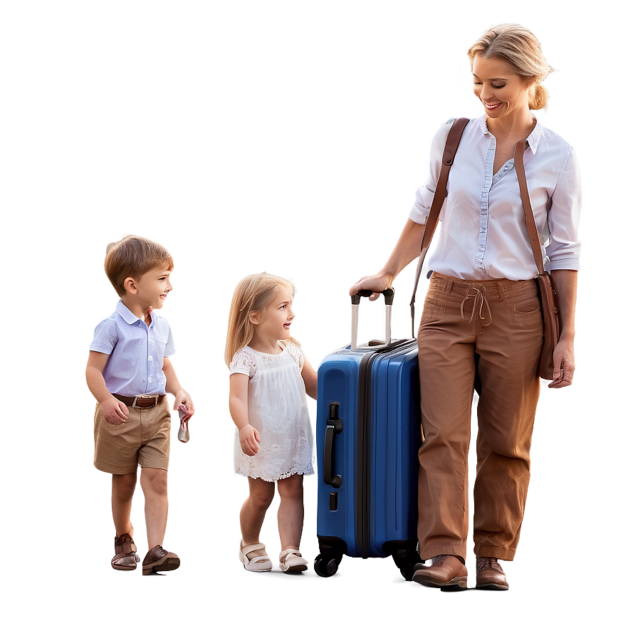 Large Family Suitcase Png 20 PNG Image