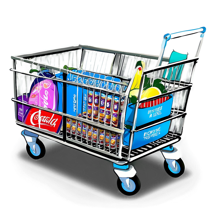 Large Grocery Cart Png Cdr58 PNG Image