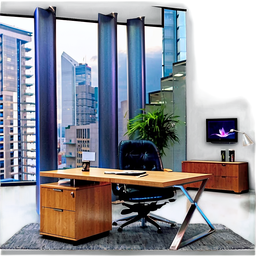 Large Office Desk Png Brs PNG Image