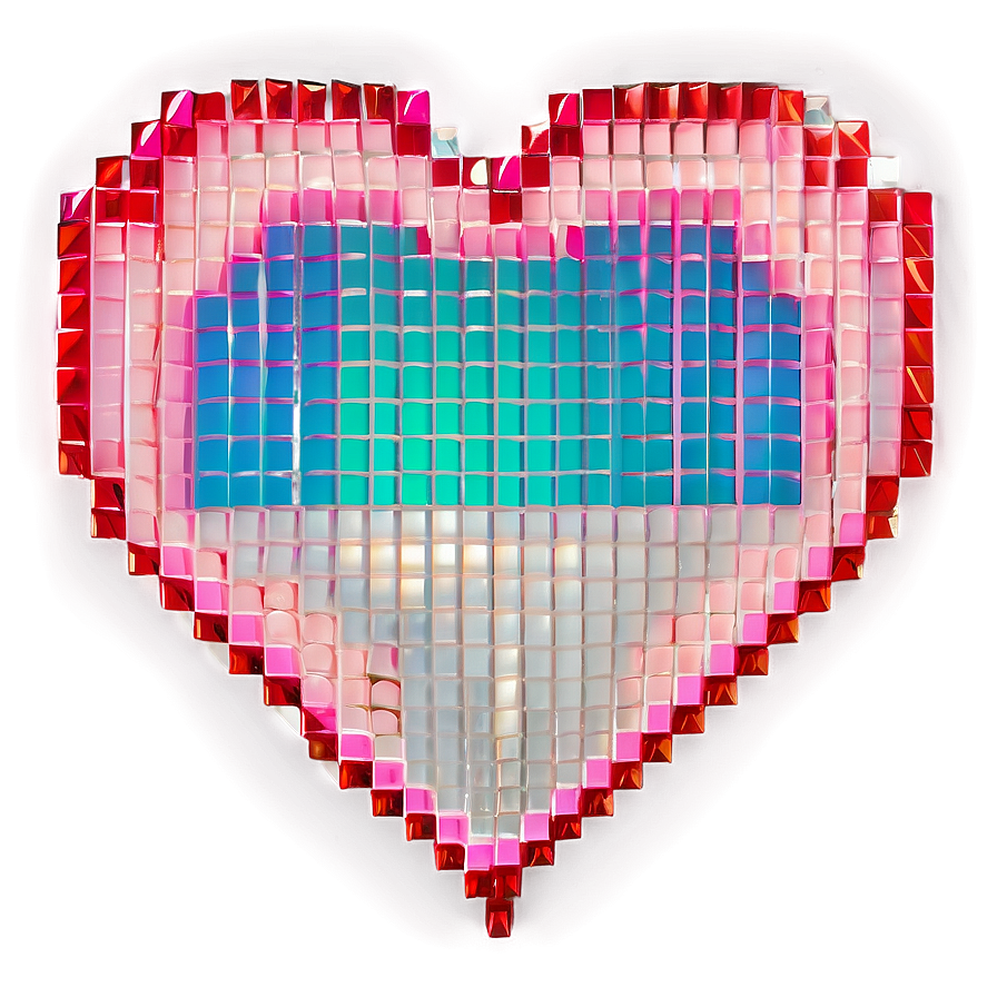 Large Pixel Heart Png 05252024 PNG Image