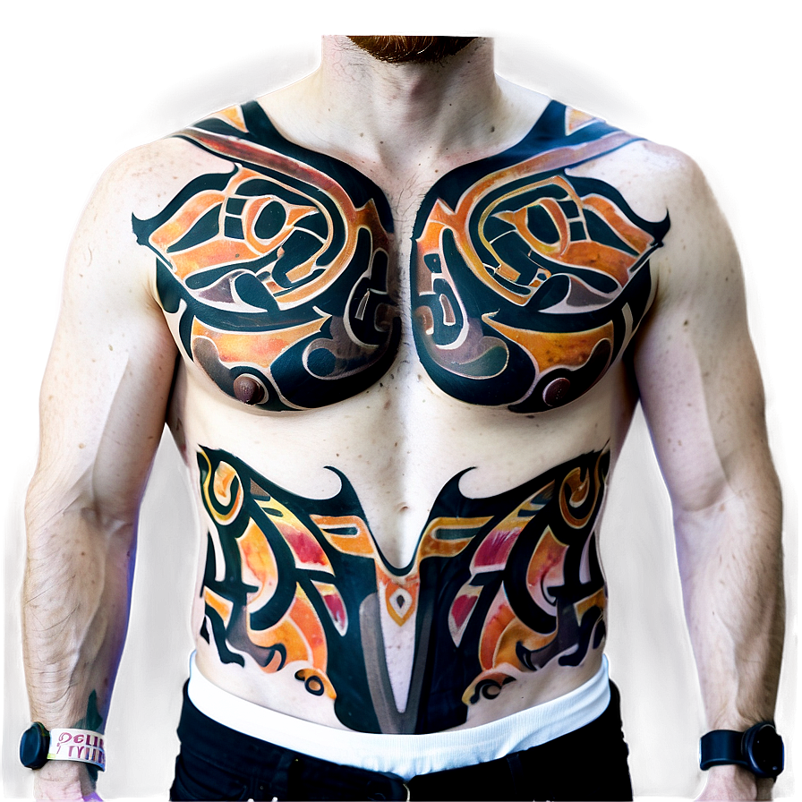 Large Scale Chest Tattoo Png Xlp60 PNG Image