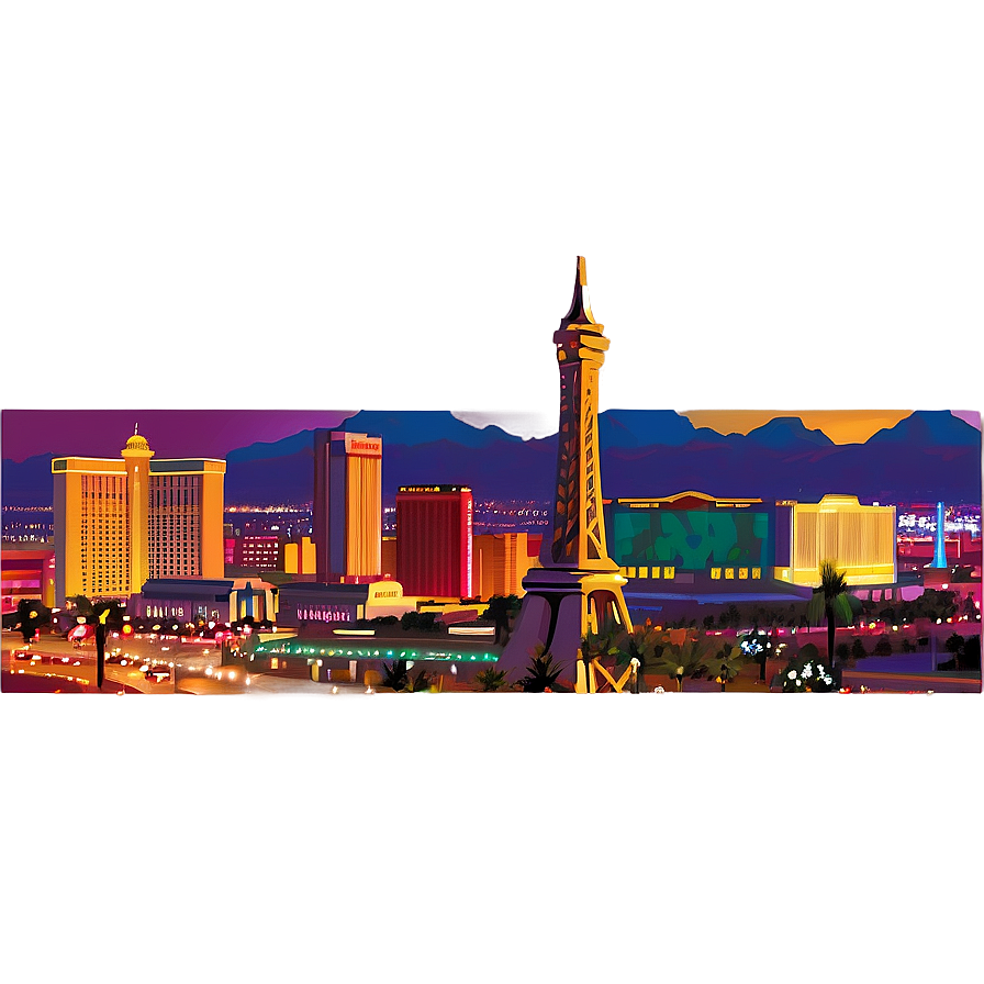 Las Vegas Cityscape Png Xds PNG Image