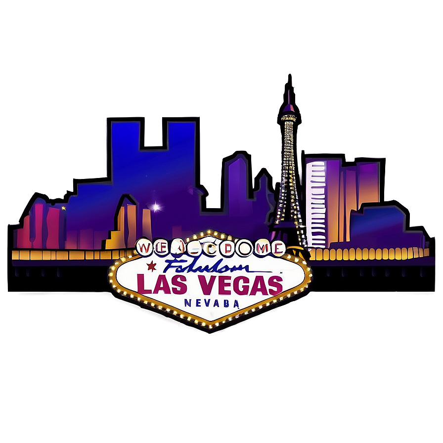 Las Vegas Skyline A PNG Image