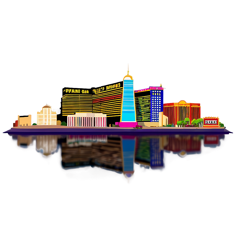 Las Vegas Skyline Night View Png Oyg42 PNG Image