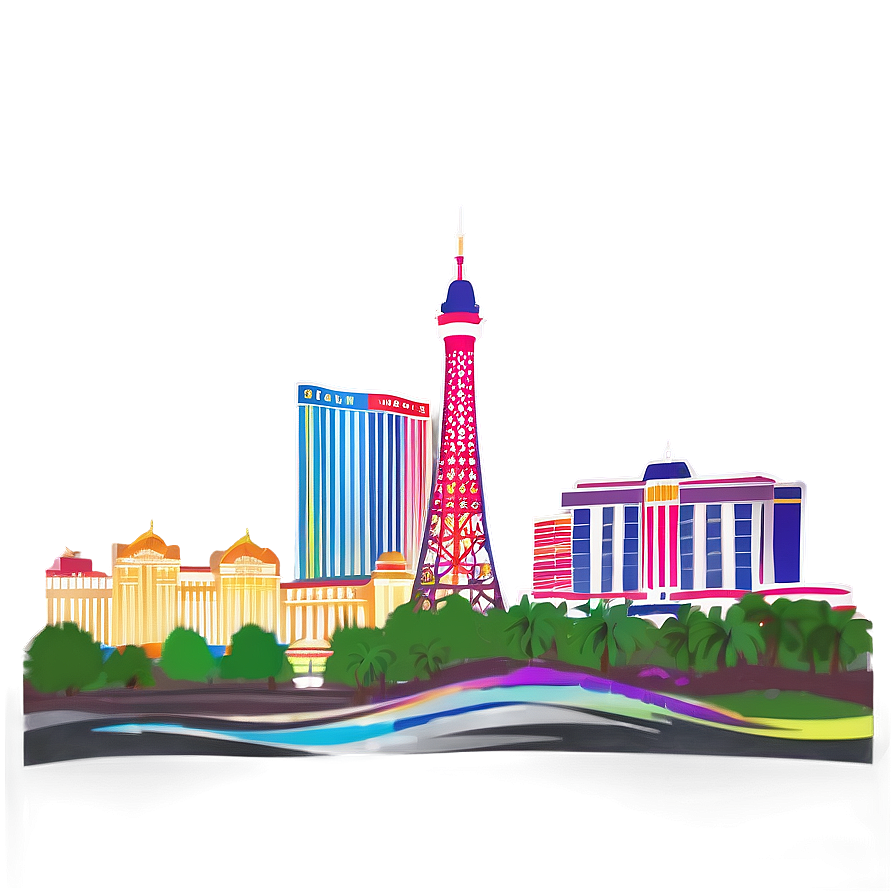 Las Vegas Skyline Silhouette Png 80 PNG Image