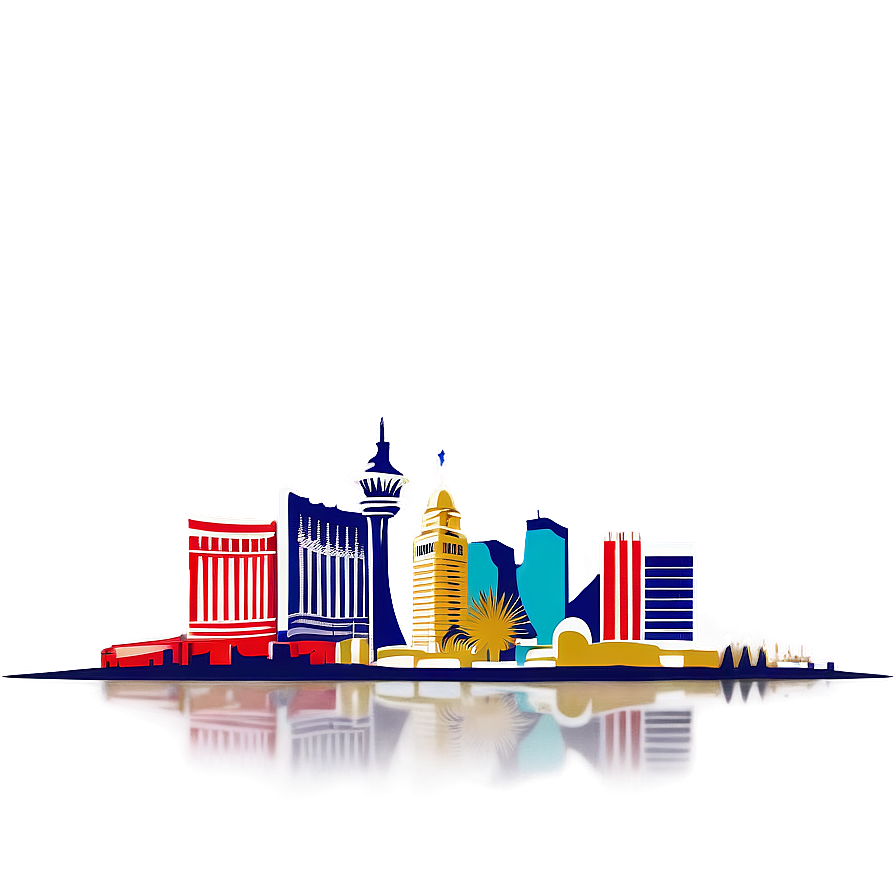 Las Vegas Skyline Silhouette Png Tbw78 PNG Image