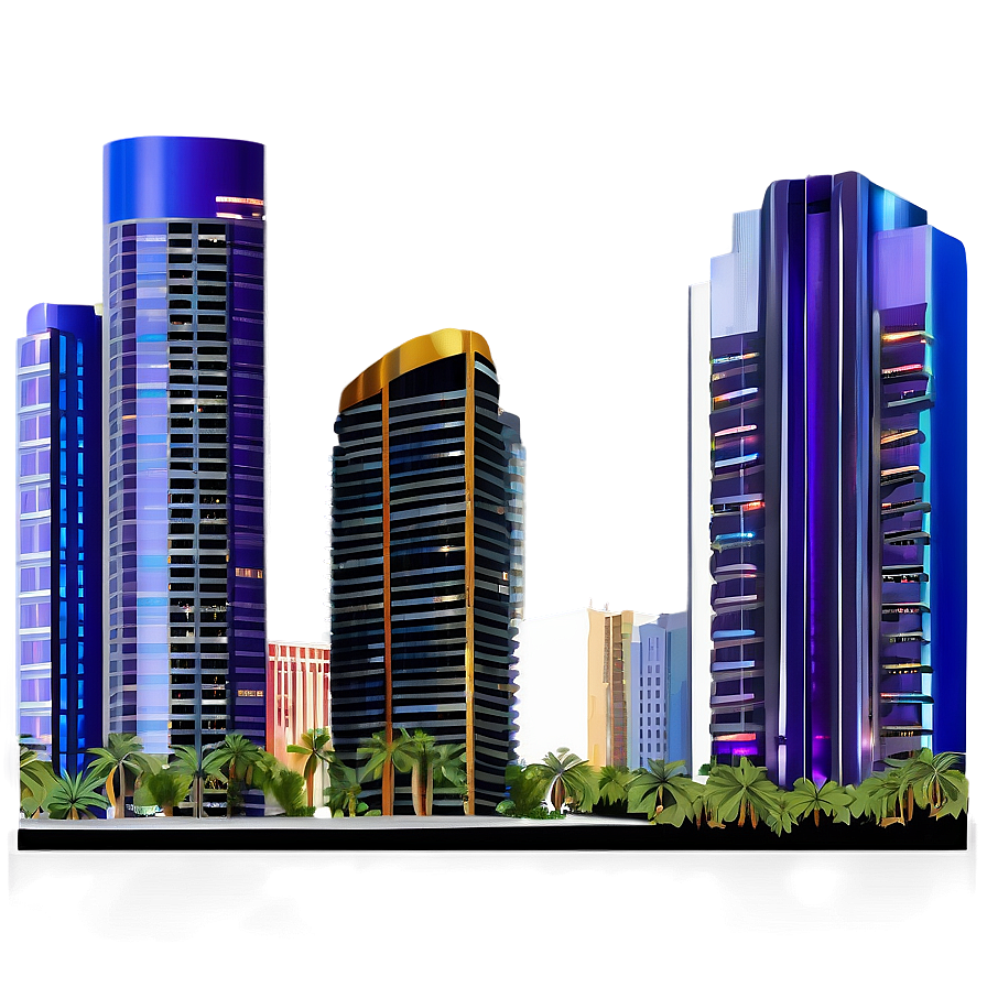 Las Vegas Urban Skyline Png Xuc PNG Image