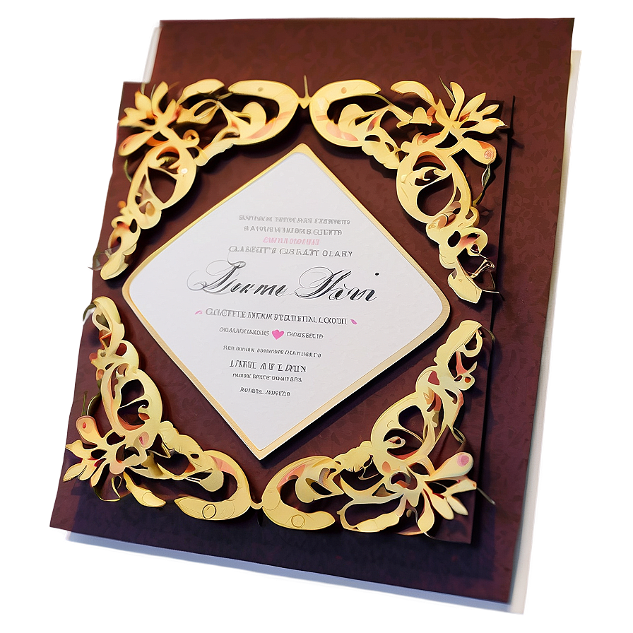 Laser Cut Wedding Invitation Png 54 PNG Image