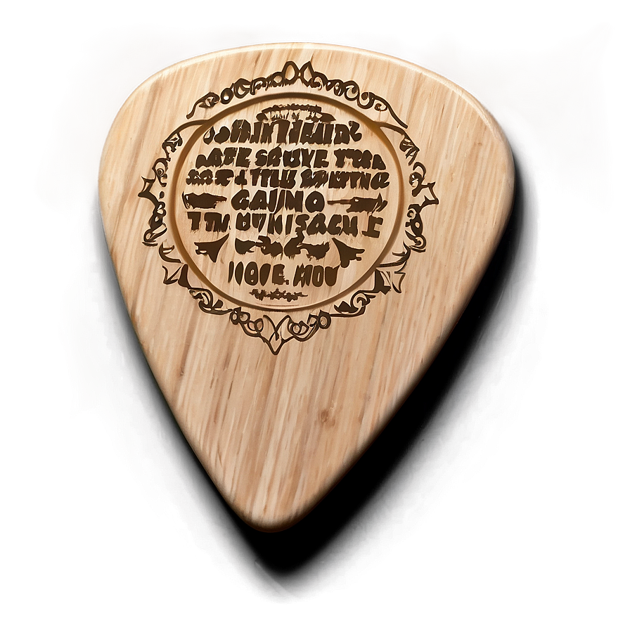 Laser Engraved Guitar Pick Png 26 PNG Image