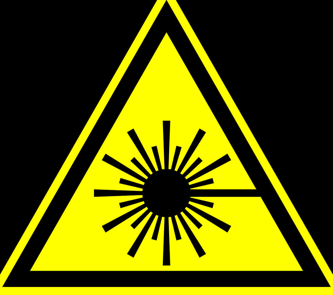 Laser Warning Sign Graphic PNG Image