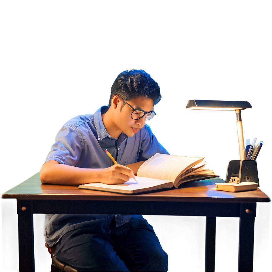 Late Night Study Session Png Vda7 PNG Image