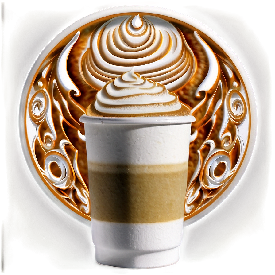 Latte Art Design Png Mir9 PNG Image