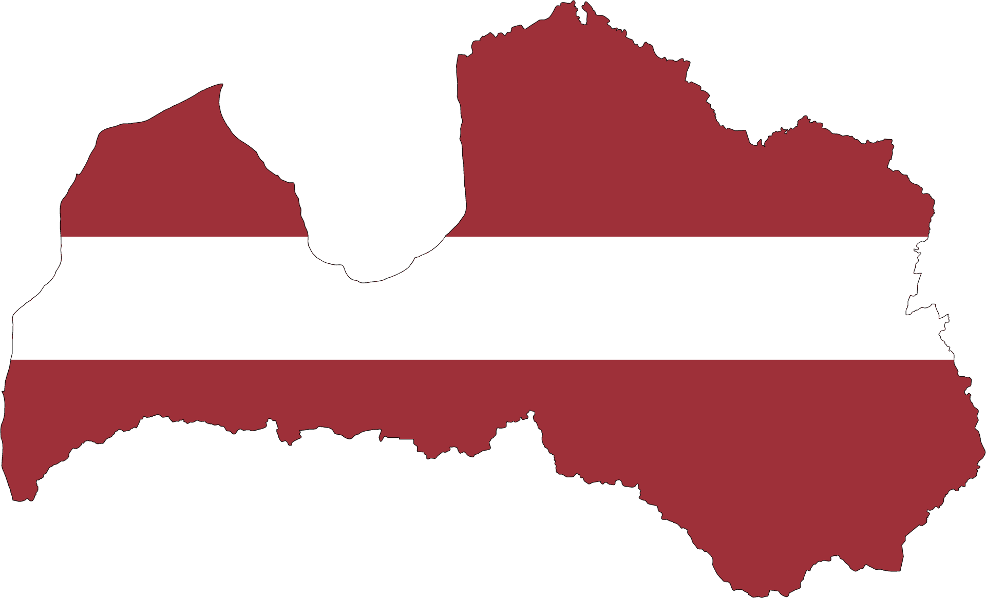 Latvia Map Flag Overlay PNG Image