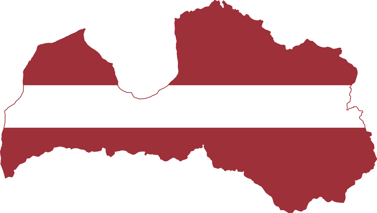 Latvia Map Flag Silhouette PNG Image