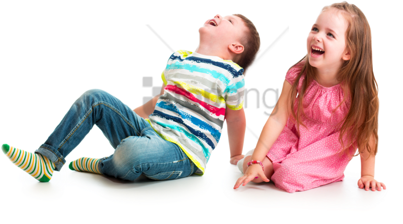 Laughing Children Having Fun PNG Image