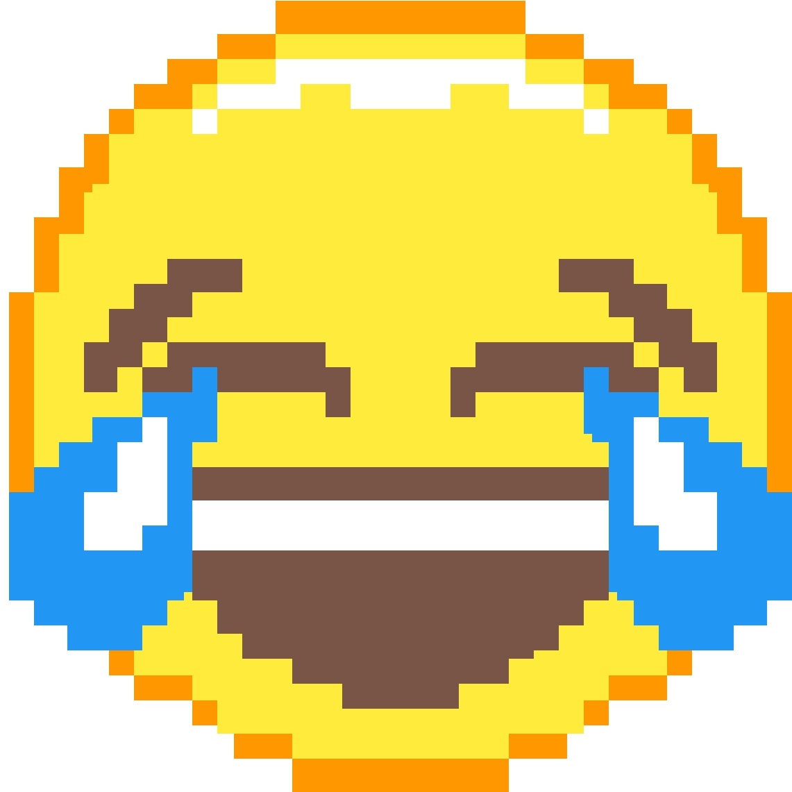 Laughing Emoji Pixel Art.png PNG Image