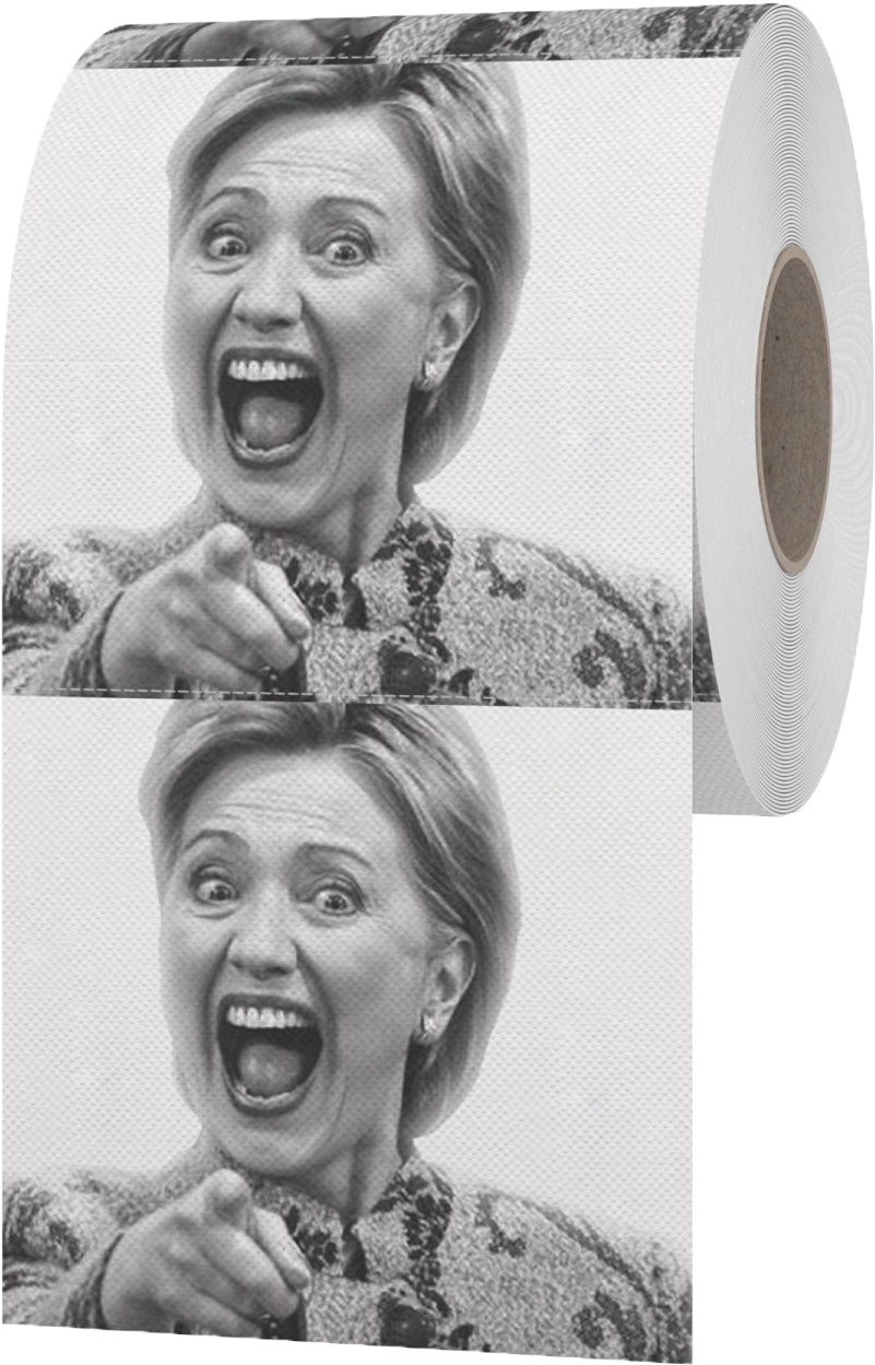 Laughing Woman Toilet Paper Roll PNG Image