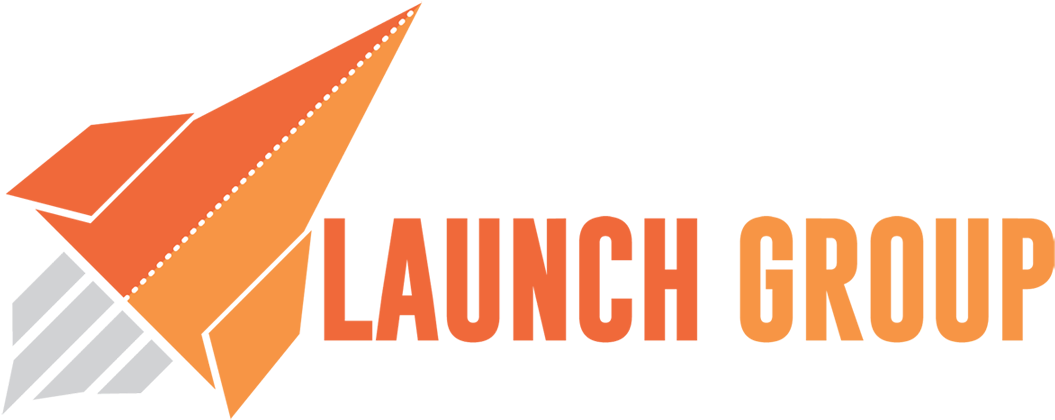 Launch Group Logo Orange Rocket PNG Image