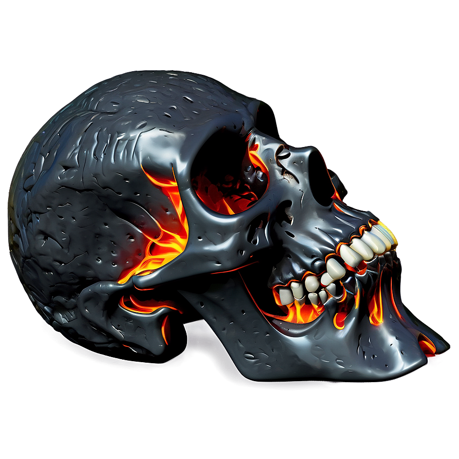 Lava-like Skull Png Ffq PNG Image