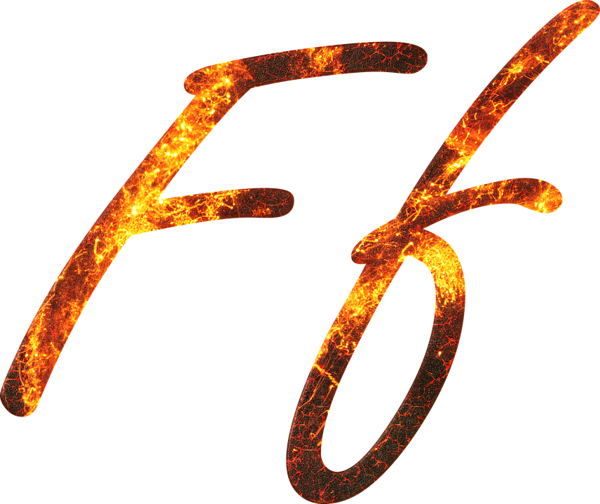 Lava Style Letter F PNG Image