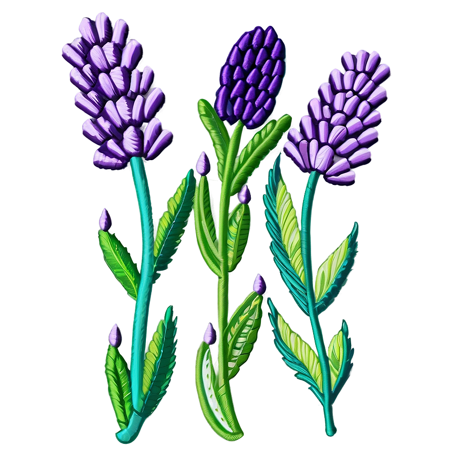 Lavender Embroidery Design Png 19 PNG Image