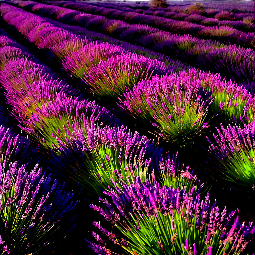 Lavender Farm Landscape Png Uub PNG Image