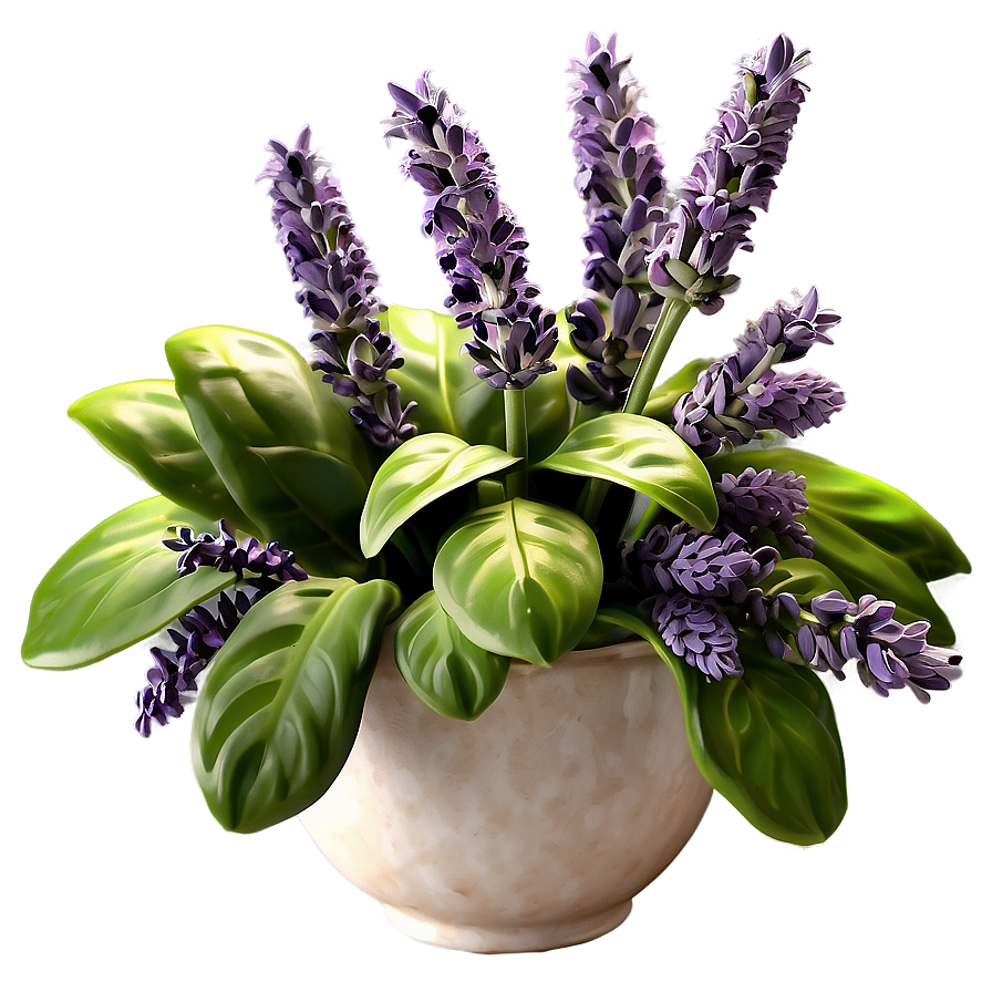 Lavender Floral Arrangement Png Vvc46 PNG Image