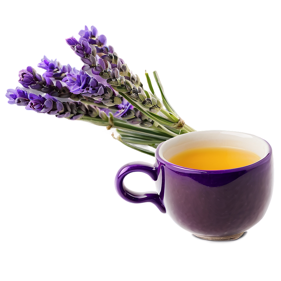 Lavender Herbal Tea Cup Png Aje56 PNG Image