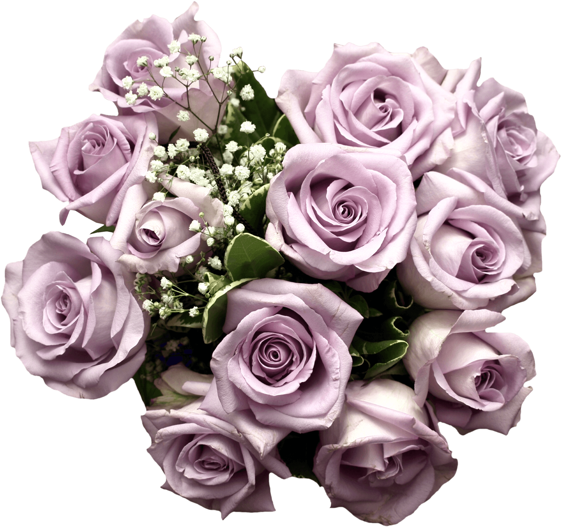 Lavender_ Roses_ Bouquet PNG Image