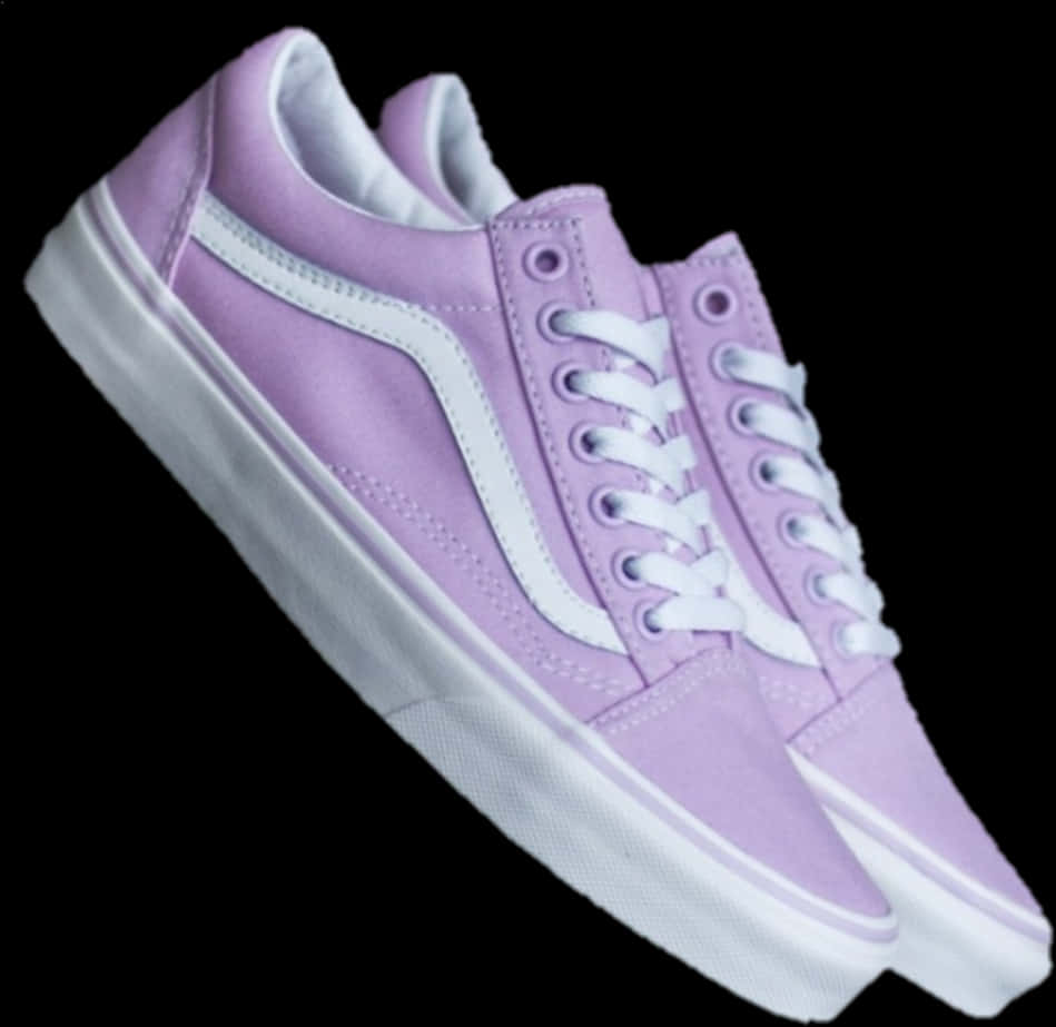 Lavender Sneakers White Laces PNG Image