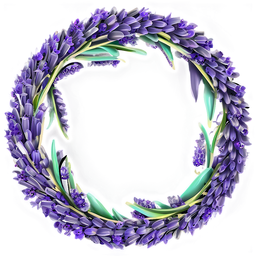 Lavender Wreath Circle Png Iys95 PNG Image