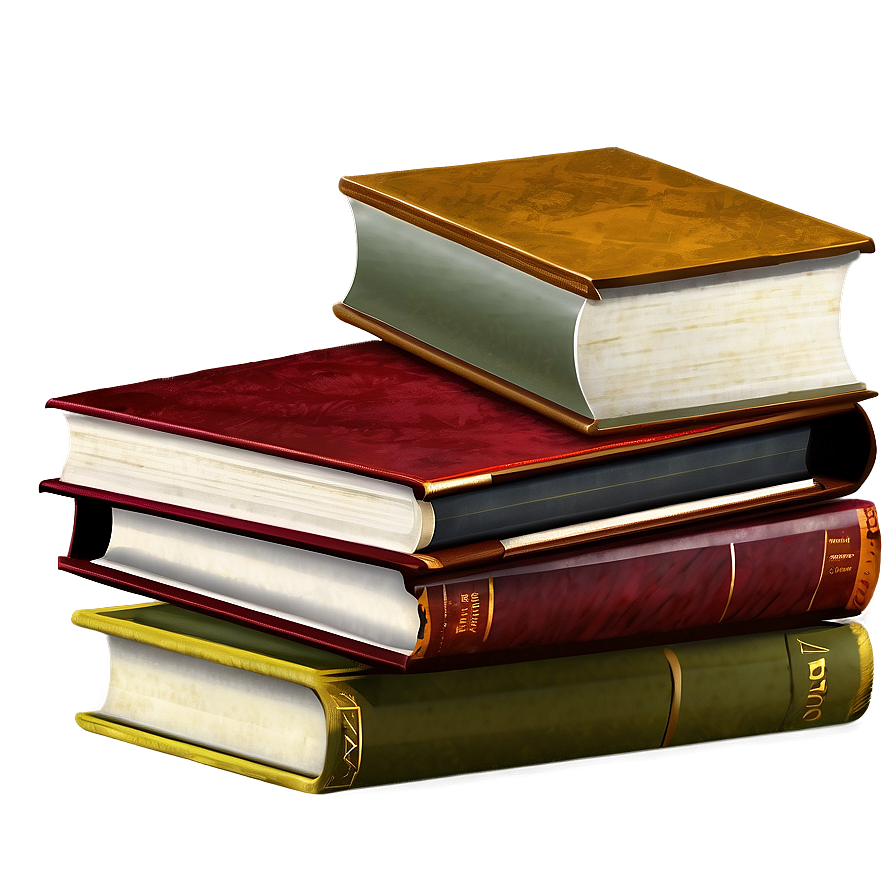 Layered Books Png 06132024 PNG Image