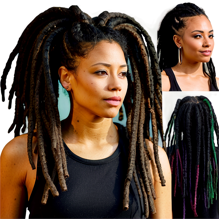 Layered Dreads Hairstyle Png Gje67 PNG Image