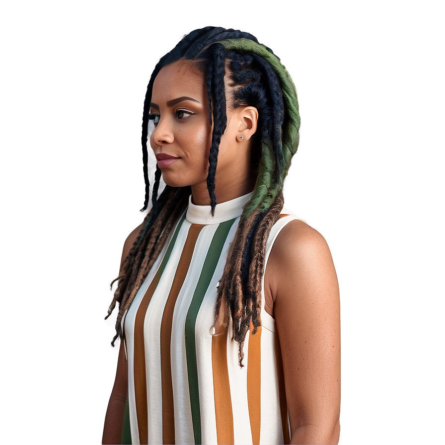 Layered Dreads Hairstyle Png Wck3 PNG Image