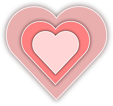 Layered Heart Illustration PNG Image