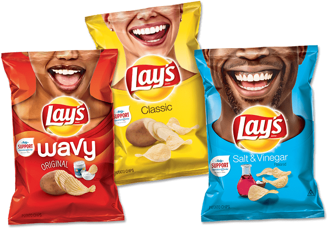 Lays Chip Varieties Smiling Faces PNG Image